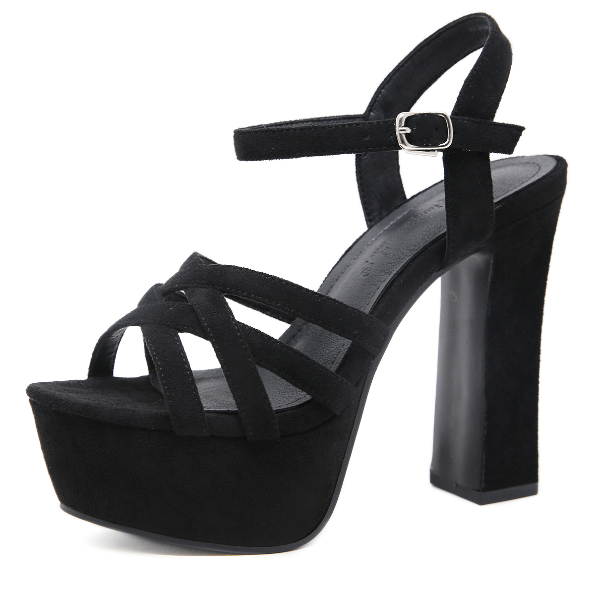 High Heel Sandals with Platform Chunky Heel Women's Shoes Size 34-40 - Image 5